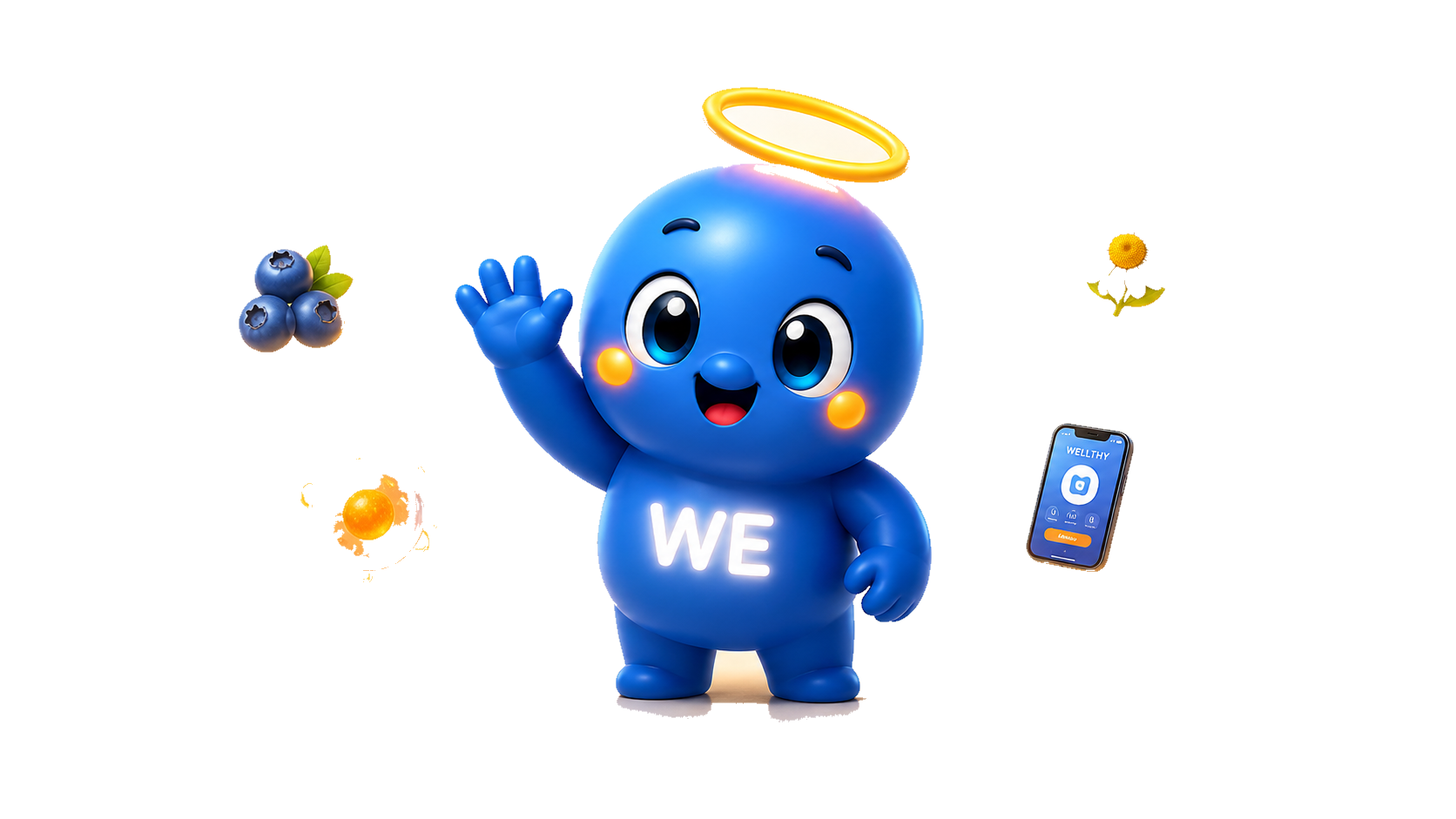 WE — your Wellthy mascot